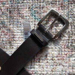 Dark Brown Calvin Klein Synthetic Leather Belt